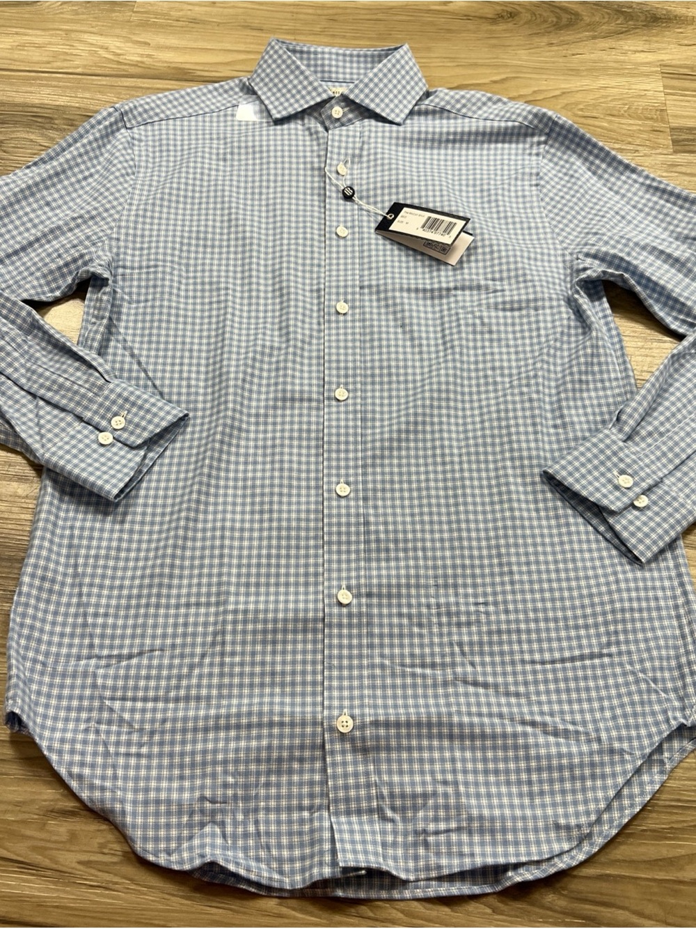 Holderness & Bourne McColl Brushed Cotton Blue Plaid Shirt Men's Medium NWT $165
